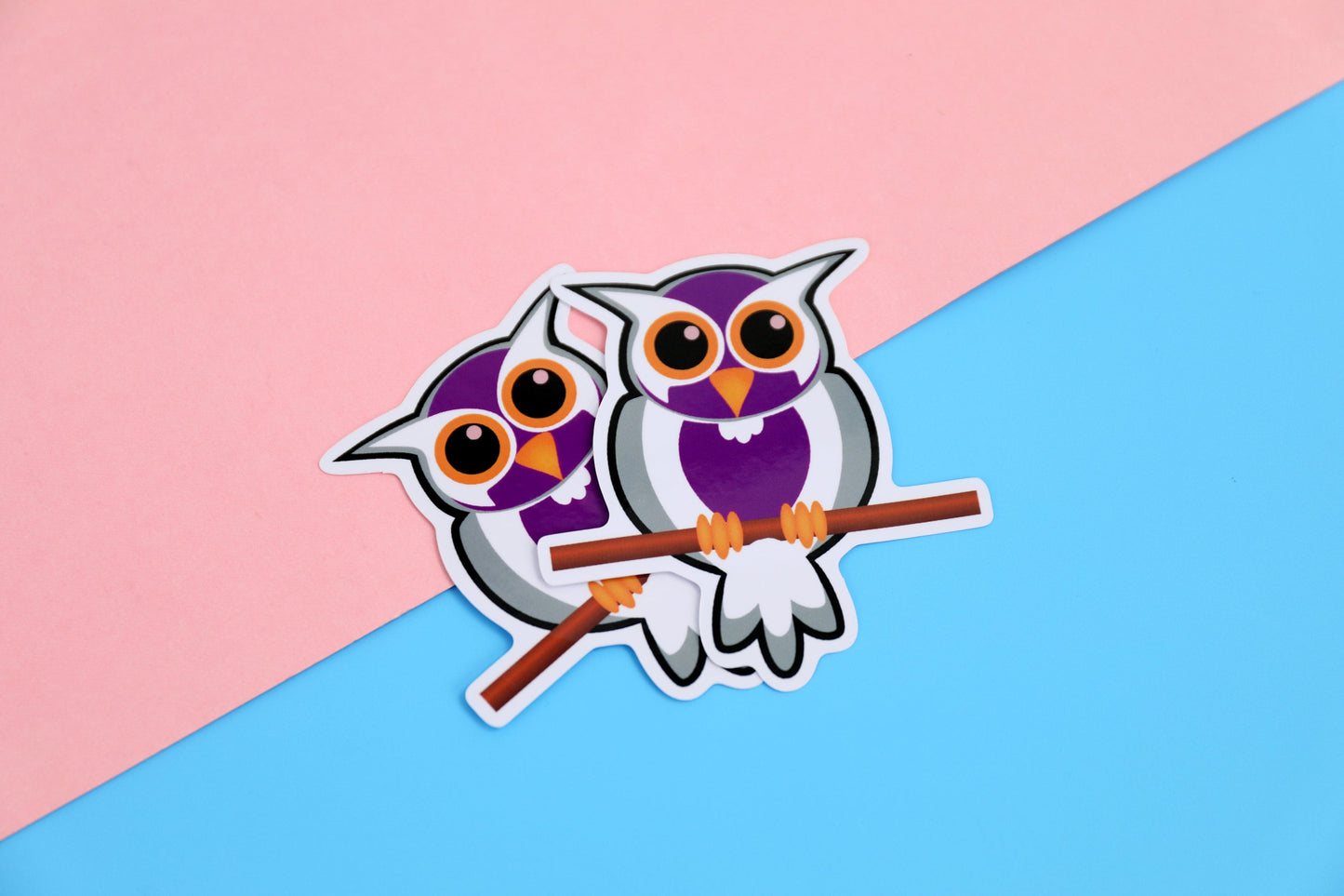 Homosexuowl Asexueller / Demisexueller Pride Vinyl Aufkleber | 3-Zoll-Vinyl-Aufkleber | Die homosexuellen Eulen | LGBTQ+