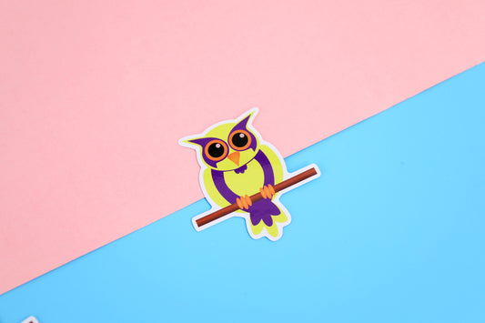 Homosexuowl Intersex Pride Vinyl Sticker | 3 Inch Vinyl Sticker | The Homosexuowls | LGBTQ+