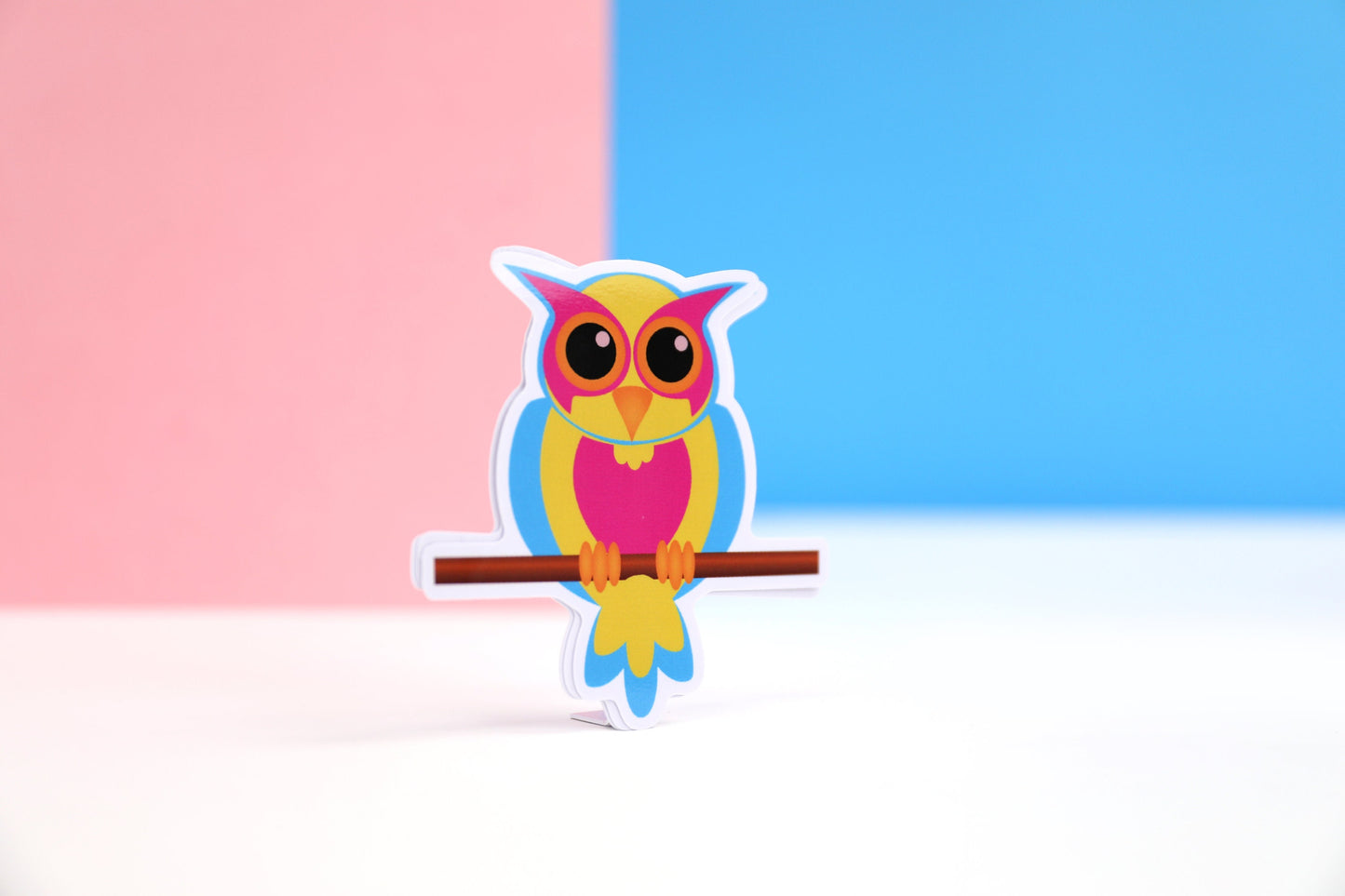 Homosexuowl Pansexual Pride Vinyl Sticker | 3 Inch Vinyl Sticker | The Homosexuowls | LGBTQ+