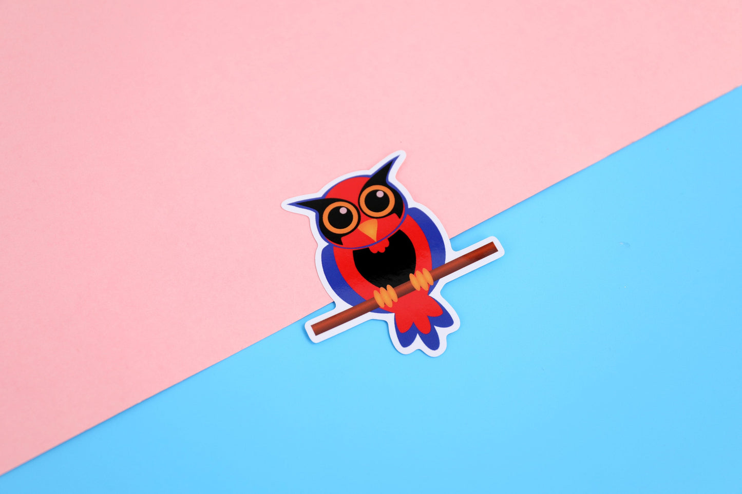 Homosexuowl Polyamory Pride Vinyl Aufkleber | 3-Zoll-Vinyl-Aufkleber | Die homosexuellen Eulen | LGBTQ+