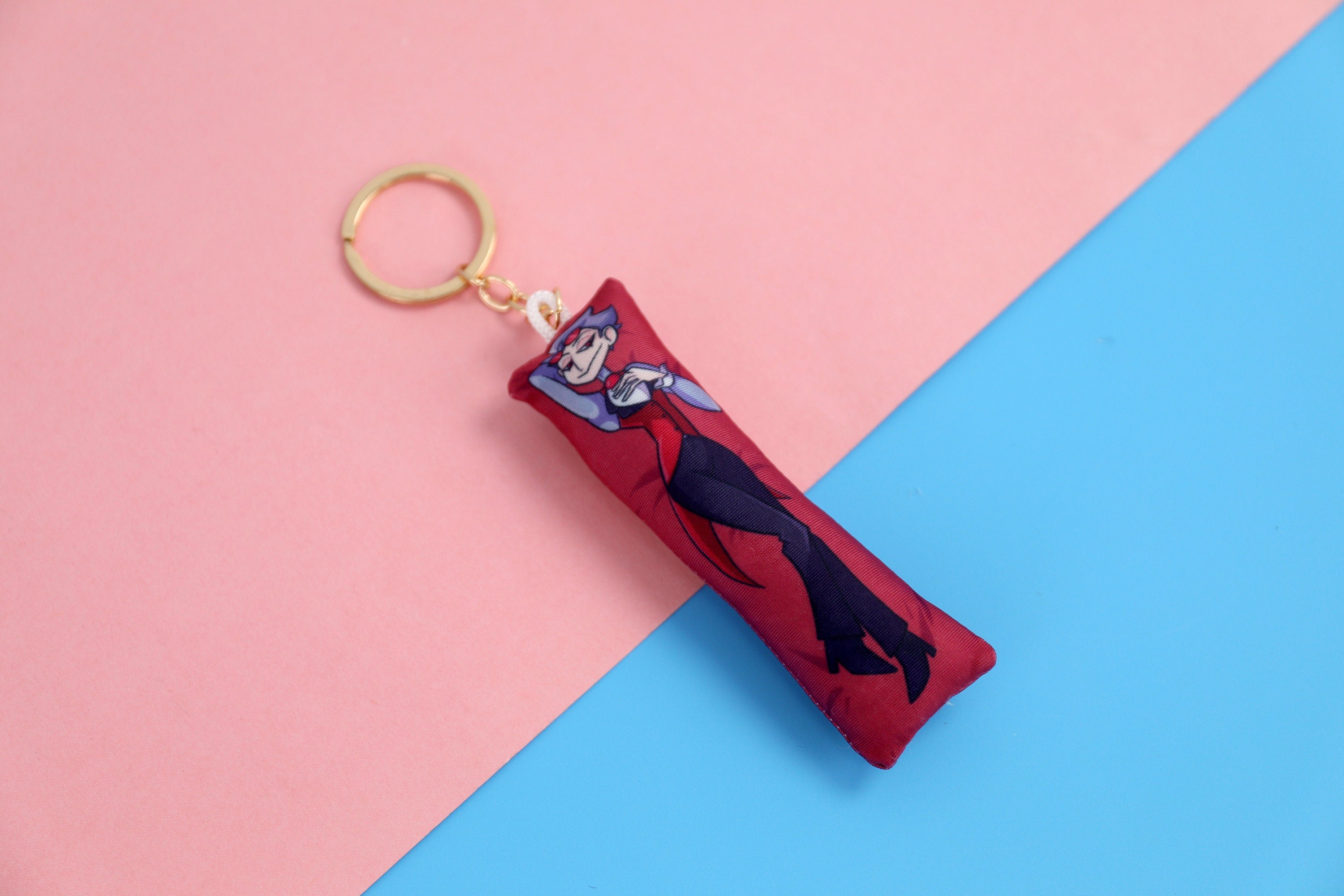 Helluva Boss Human Stolas Mini Dakimakura Keychain | 11x3cm Two Way Tr ...