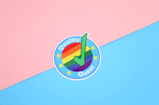 Quality Queer | 3" Die Cut LGBTQ+ Vinyl Sticker