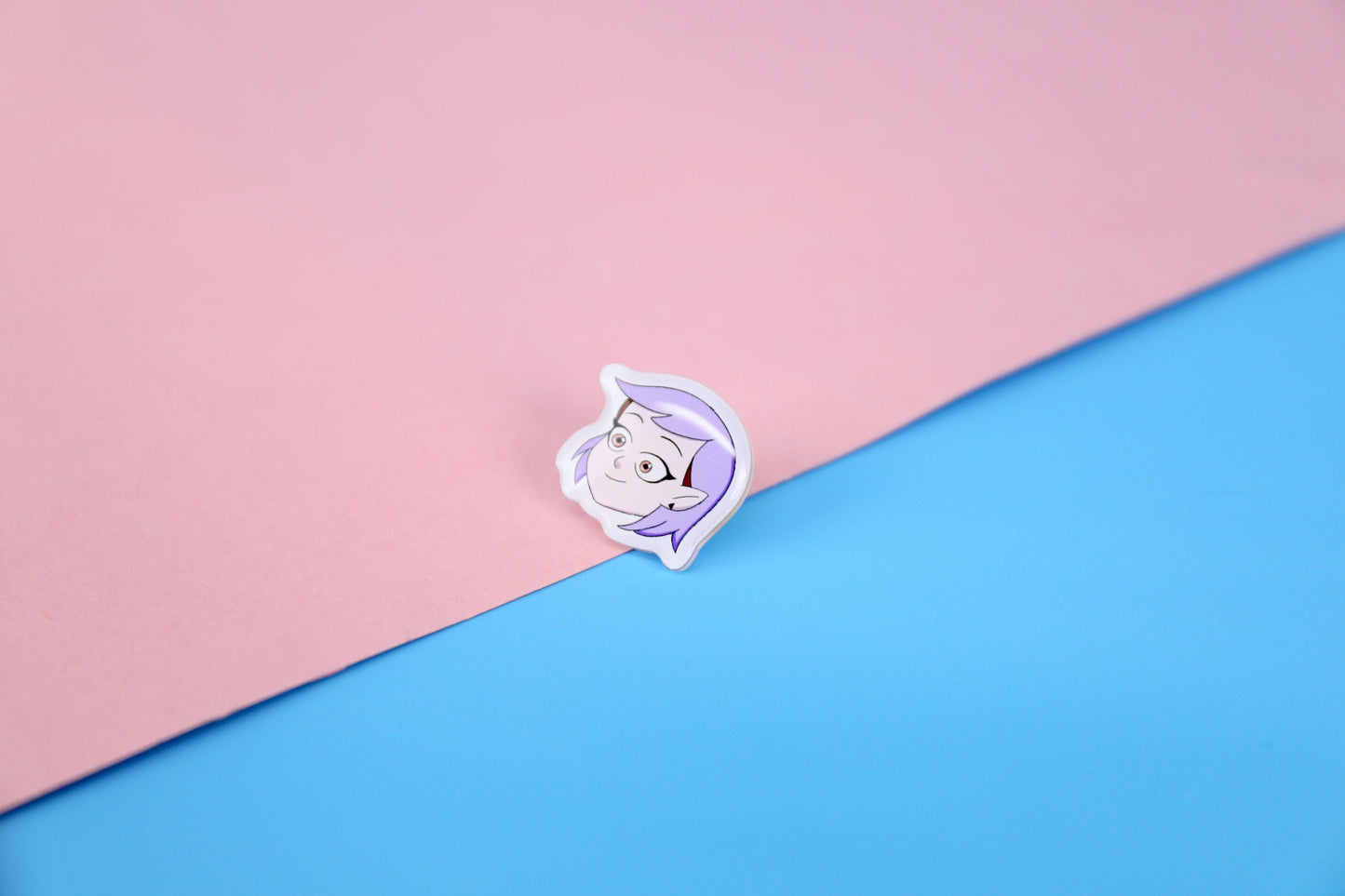 Owl House Pink Amity Acrylic Pin | 1" Die Cut Acrylic Pin