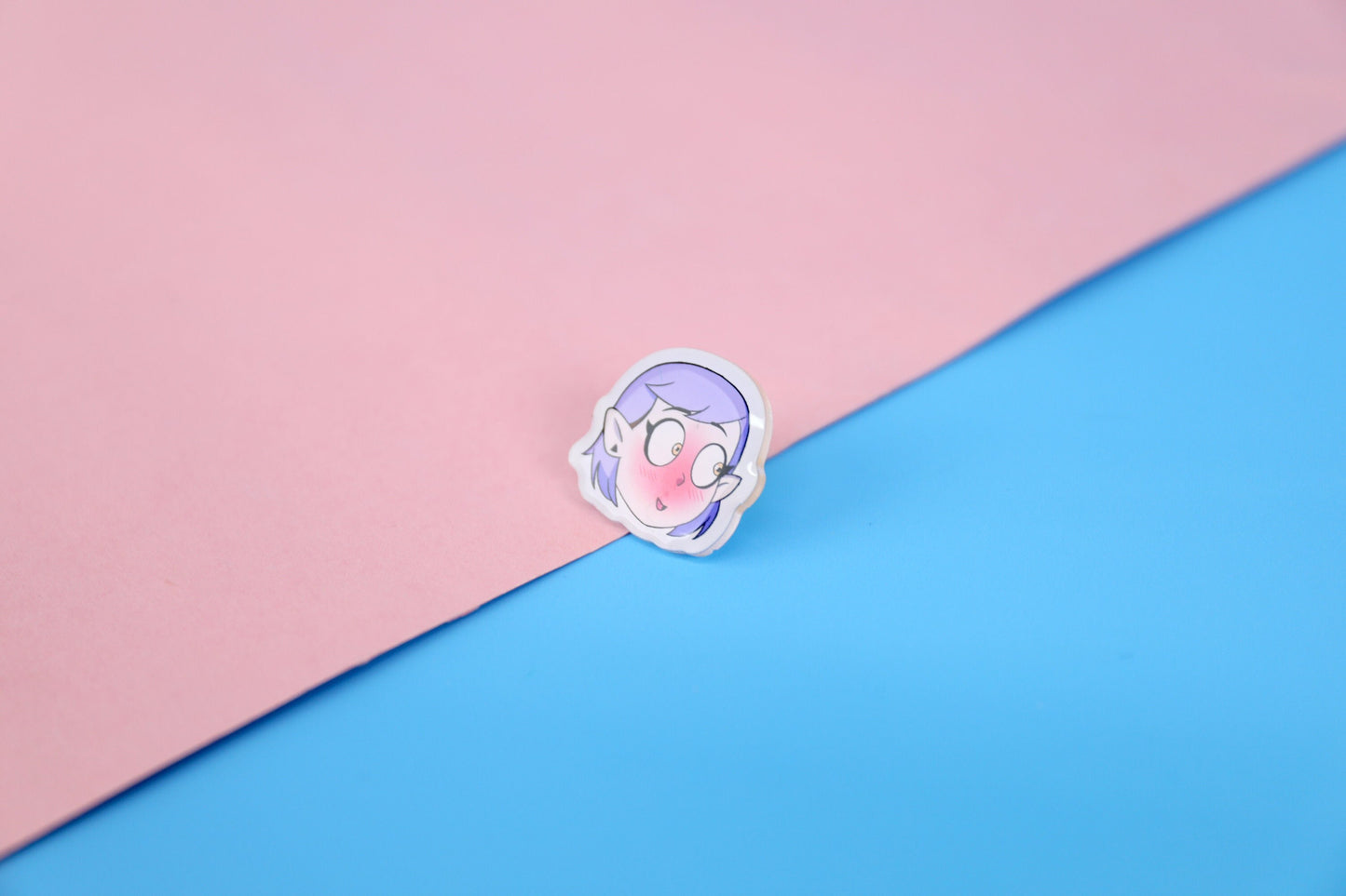 Amistad rosada de ruborización de la casa del búho pin de &lt;br&gt; Celebra su boda! Pin acrílico troquelado de 1"