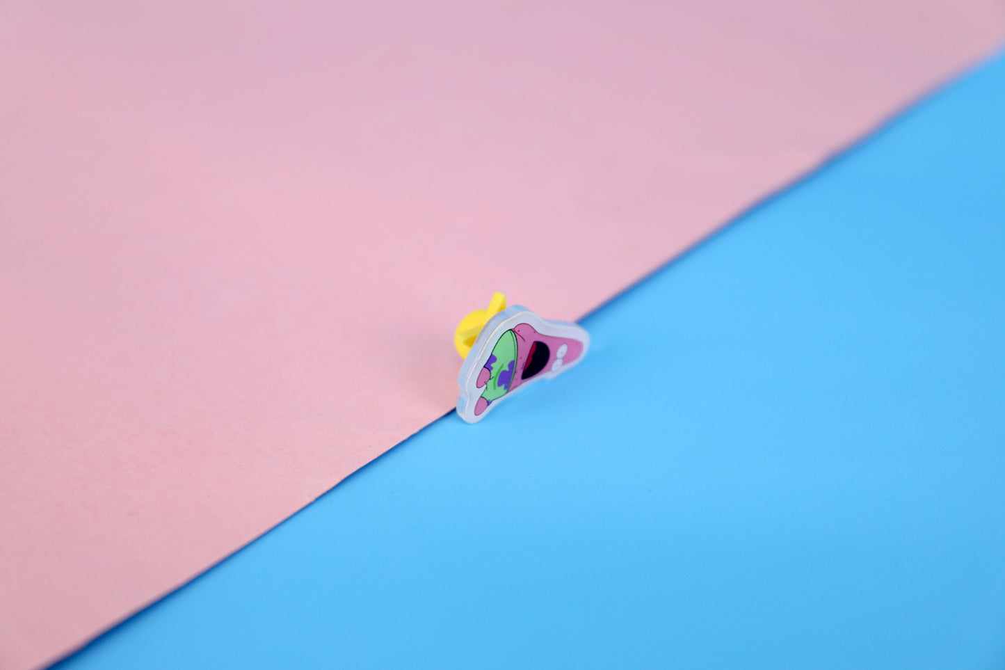 Shocked Patrick Acrylic Pin | 1" Die Cut Acrylic Pin