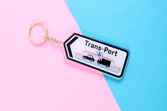 Trans-Port Double Sided Keychain | 4 Inch Keychain