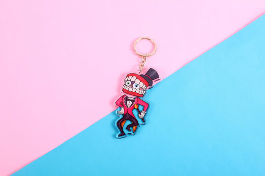 The Amazing Digital Circus Caine Double Sided Keychain | 4 Inch Keychain